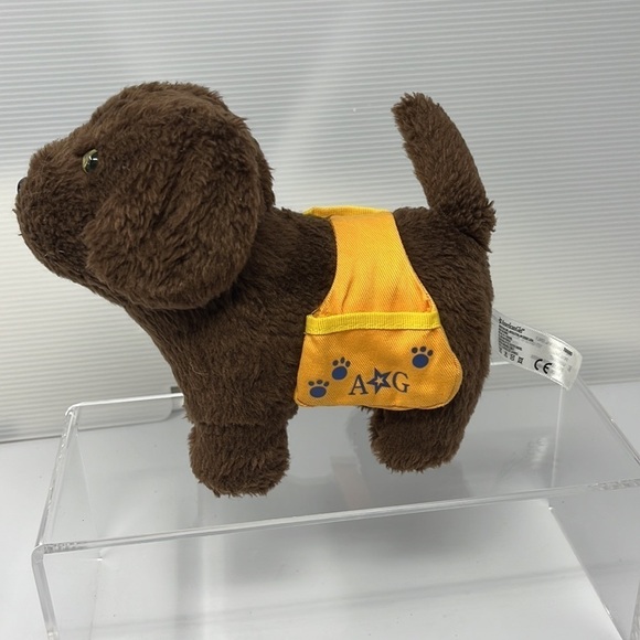 American Girl Plush Dog “Chocolate Chip” Brown Labrador Lab Saddle Bag - Picture 3 of 9